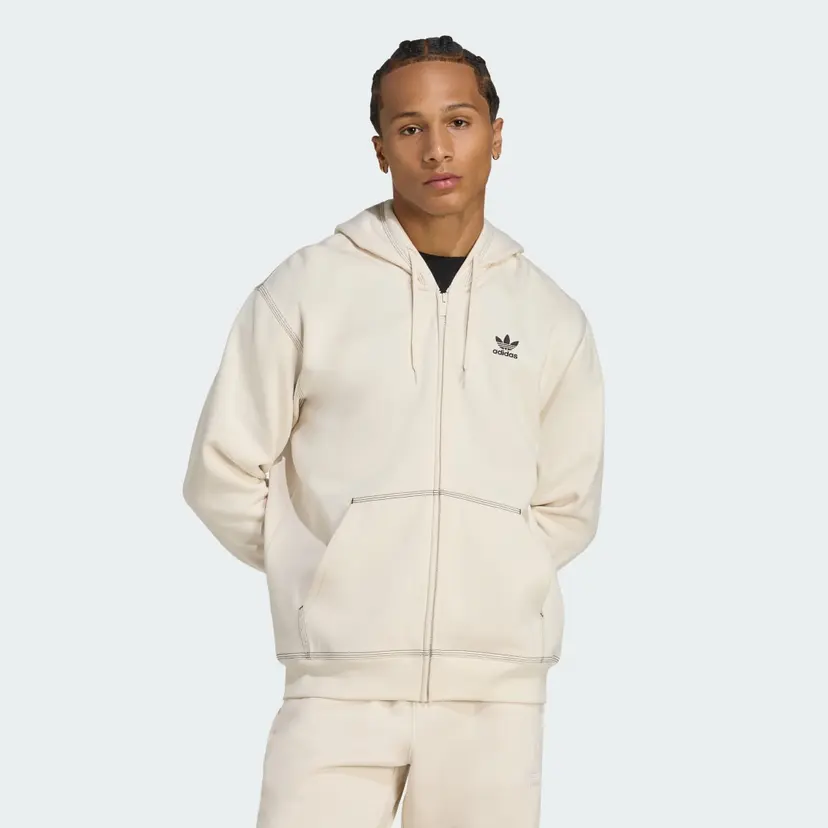 Adidas Essentials Trefoil Full-Zip Hettegenser