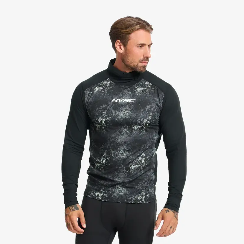 RevolutionRace Downhill Base Layer Balaclava Top Herre Alloy Grey/Black