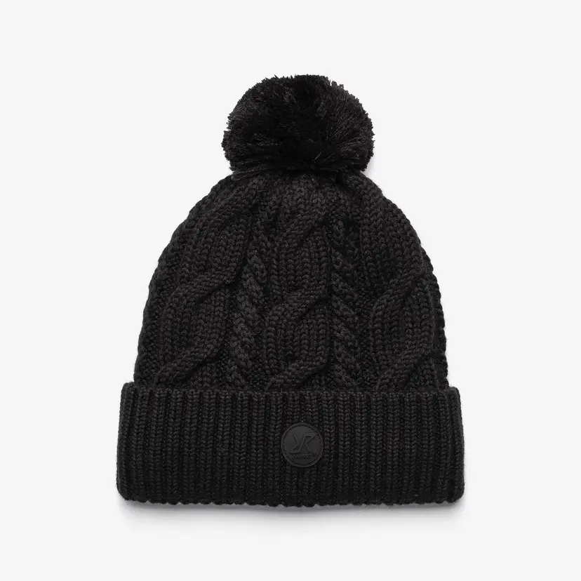 RevolutionRace Frost Cable Knit Beanie Unisex Black