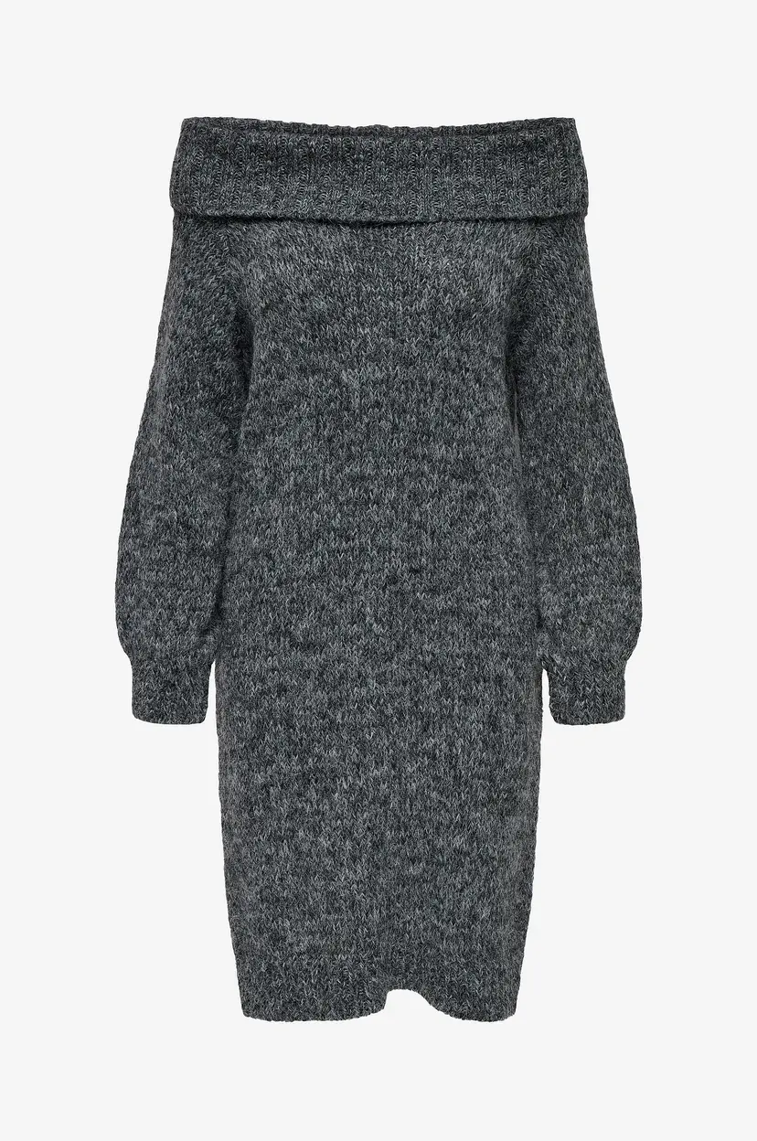 ONLY Kjole onlMarie LS Off Shoulder Dress - Grå