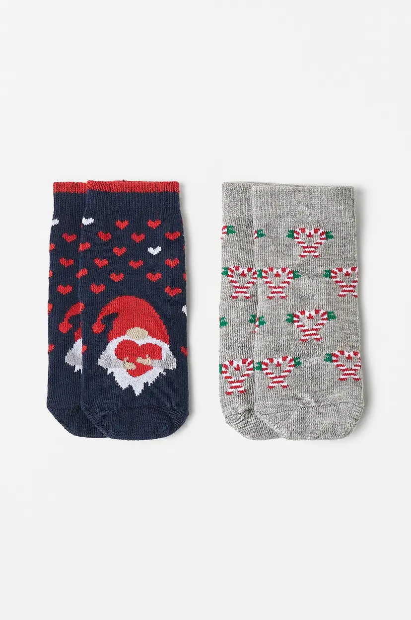 Ellos Collection Julesokker Baby 2-pk - Grå