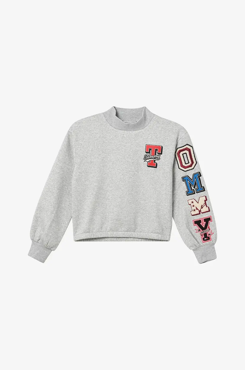 Tommy Hilfiger Collegegenser Tommy Badge Mock Neck - Grå