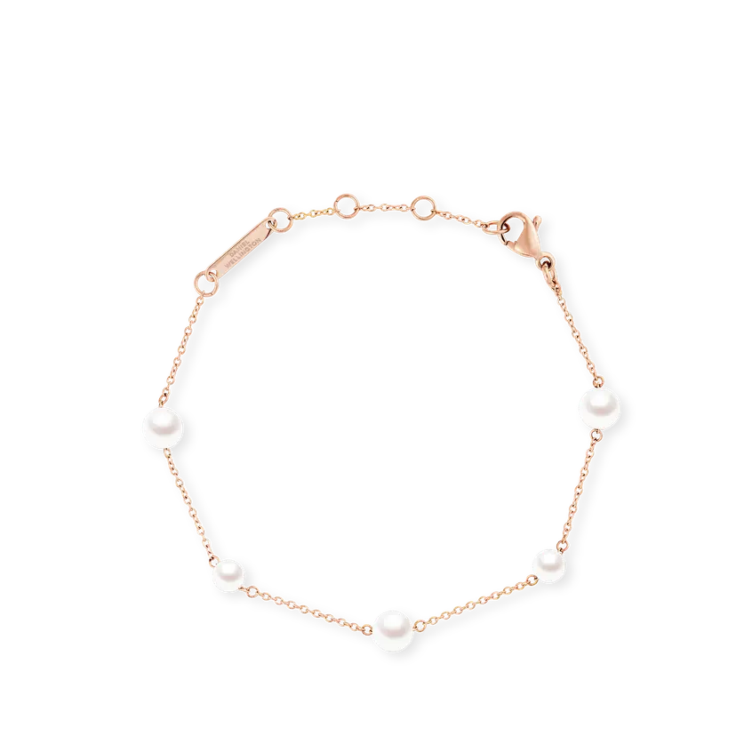 Daniel Wellington Rose Gold Bracelet Pearl Step | DW