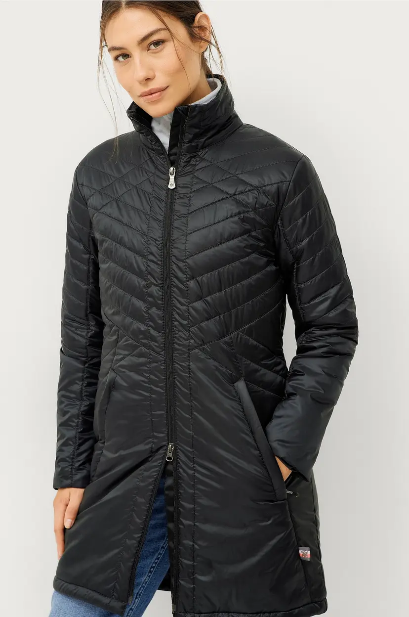 Áhkká Parkas Light Weight Quilted Parka W - Svart