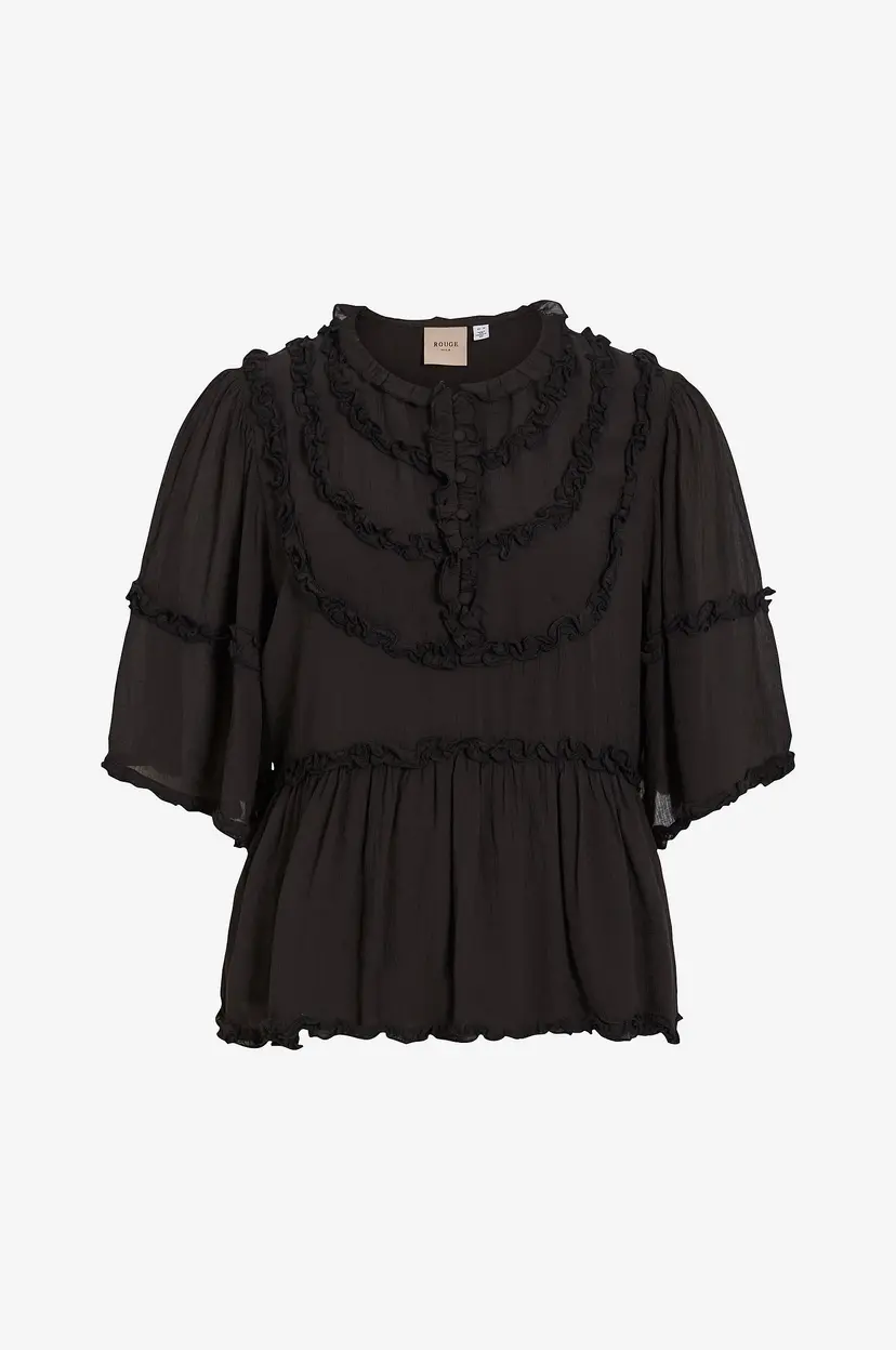 Rouge Vila Bluse viDana SS Top/rou - Svart