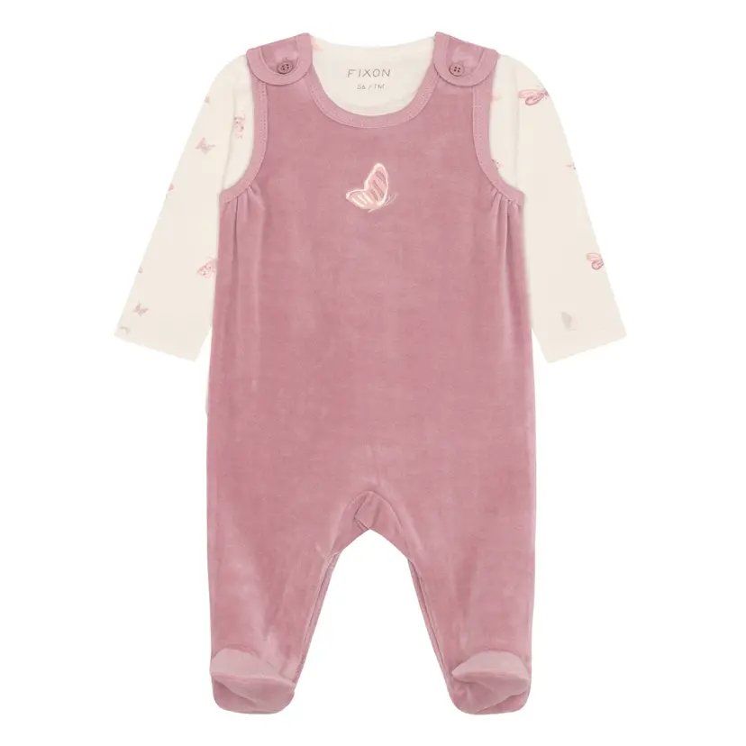 Fixoni Fixoni - Babysett Body og Sparkebukse Velour Lilas