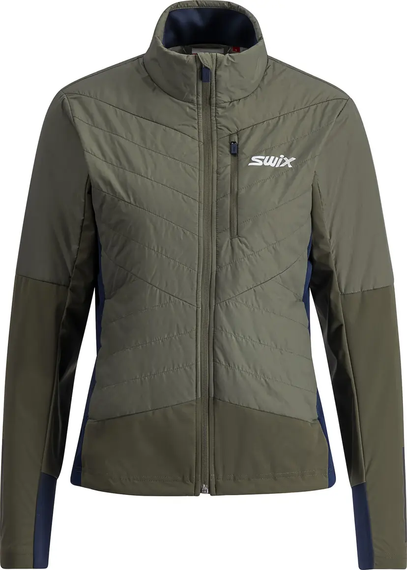 Swix Swix Women's Dynamic Hybrid Insulated Jacket Olive/ Dark Navy