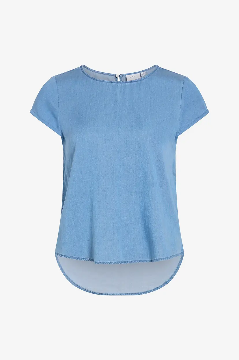 Vila Topp viBista C/S O-neck Top - Blå