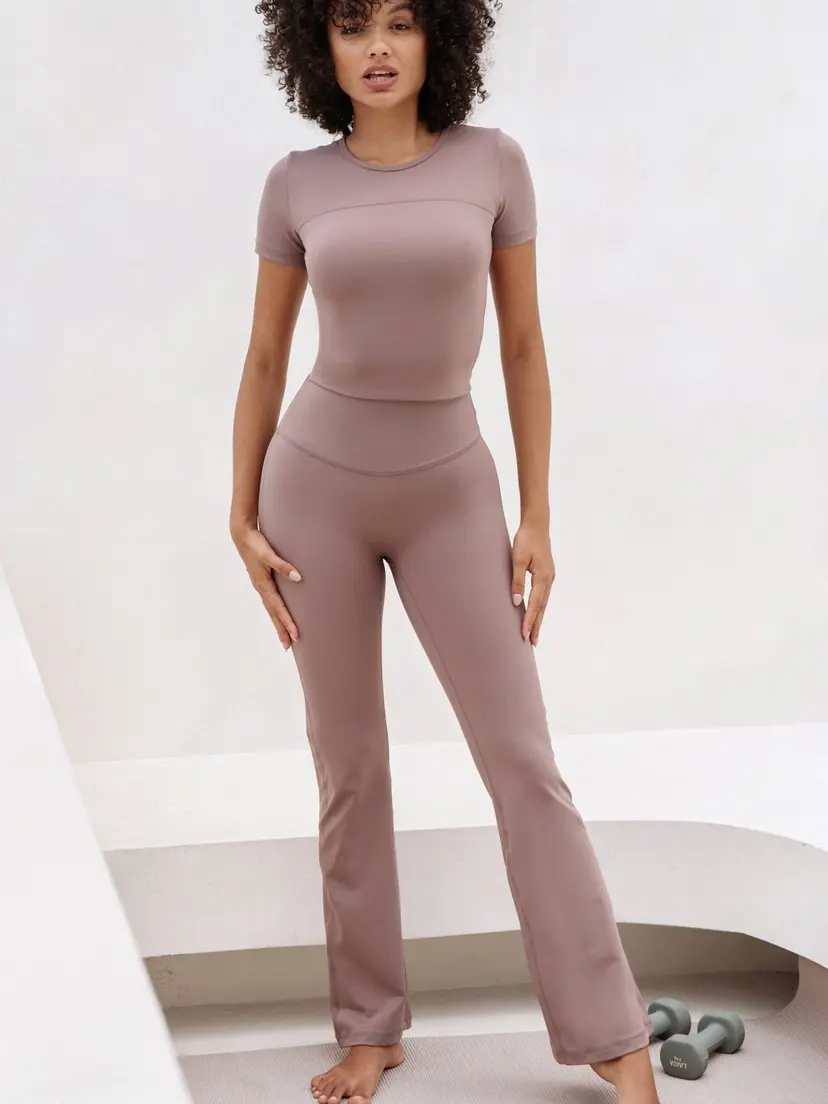 Balion Irreplaceable Sculpting Flare Tights Dusty Rose
