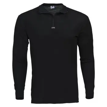 Dovre Dovre Wool Long Sleeve With Zipper Svart merinoull Large Herre