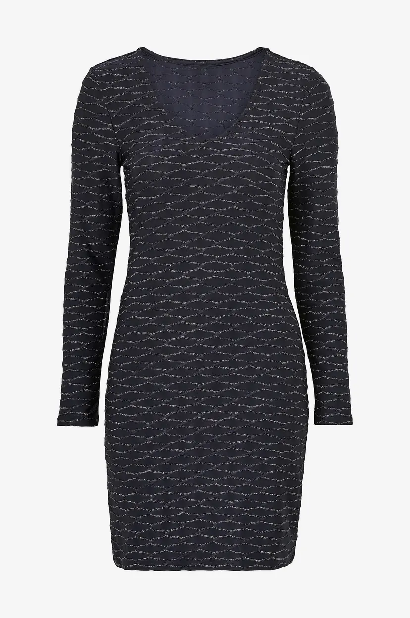 ONLY Kjole onlAstra L/S V-neck Glitter Dress - Blå