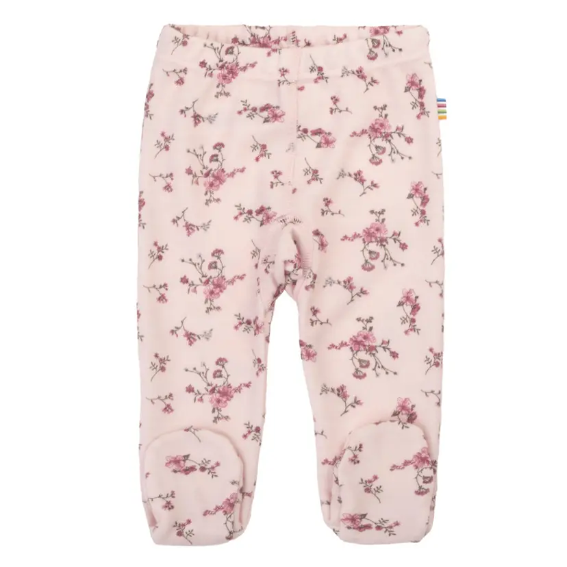 Joha Joha - Longs med Fot Ull/ Bambus Blomst - Lys Rosa
