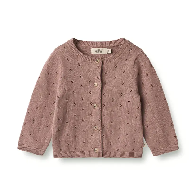 Wheat Wheat Knit Cardigan Maia Lavender Rose Baby (80 / 1 år)