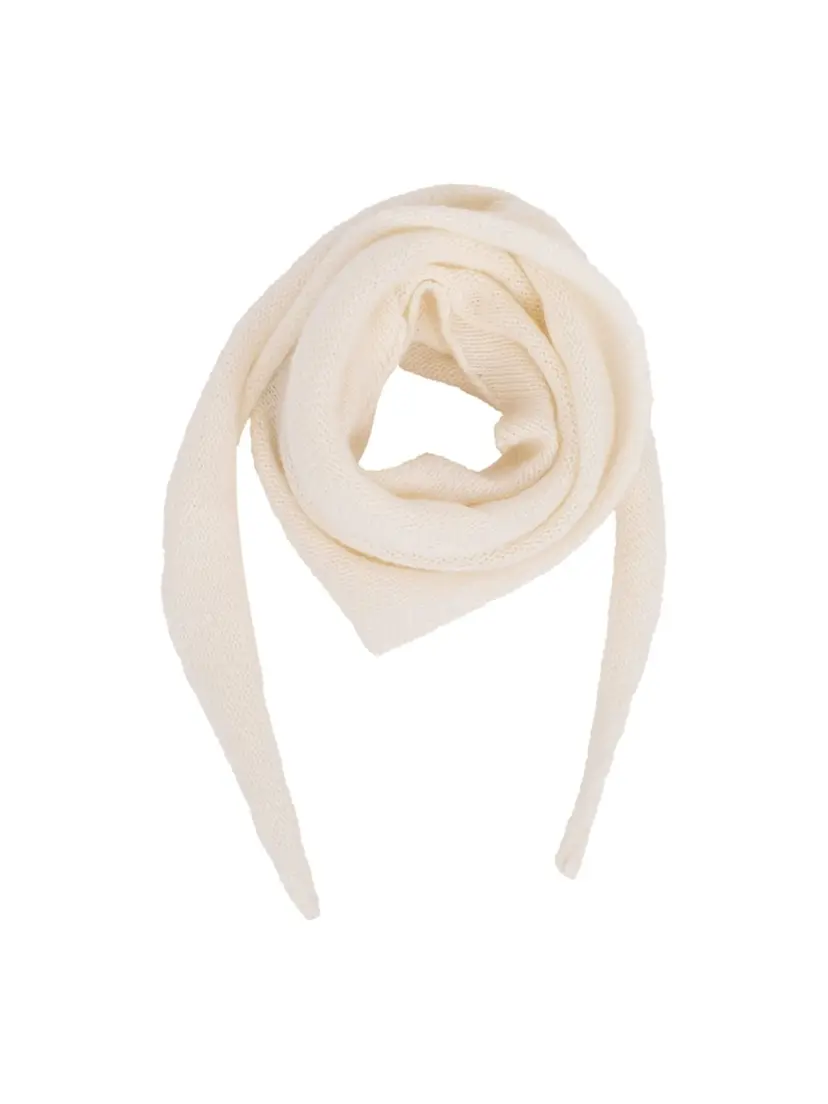 Neo Noir Misty Knit Scarf Off White