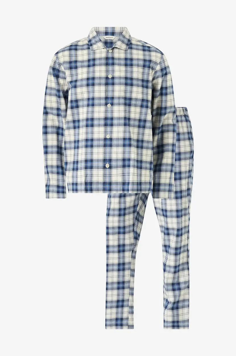 GANT Pysjsett Checked PJ - Blå