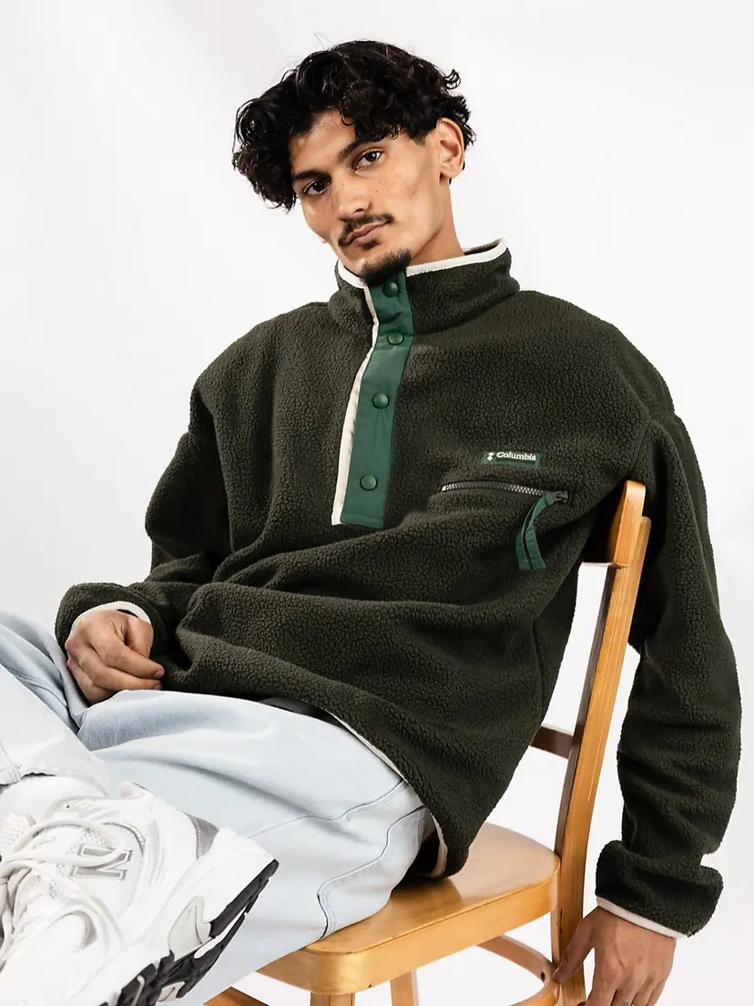 Columbia Columbia Helvetia II Half Snap Fleece Half-Zip Fleecegenser grønn