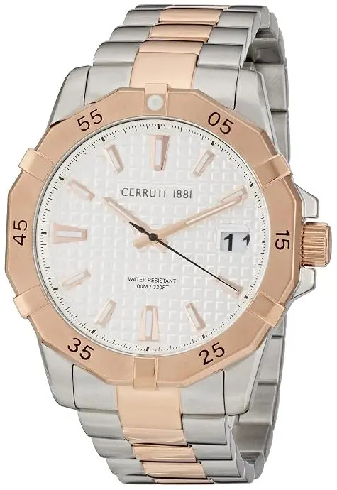 Cerruti Cerruti 1881 Herreklokke CIWGH2116704 Hvit/Rose-gulltonet stål Ø44