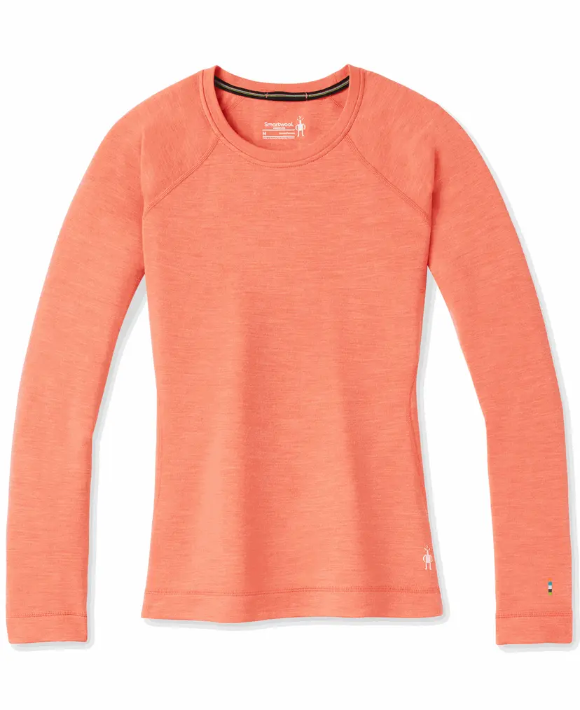 SmartWool Smartwool Women's Classic Thermal Merino Base Layer Crew Sunset Coral Heather