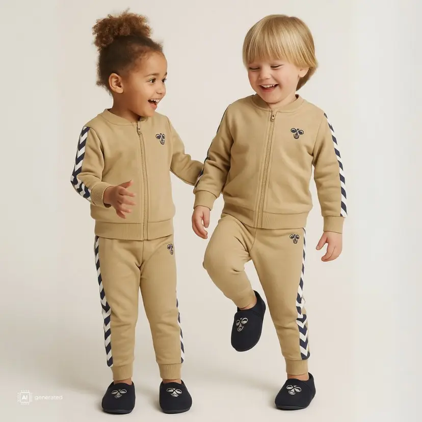 Hummel Barn Hummel - Joggesett 2-delt Mini Reg Chevron Set Cornstalk