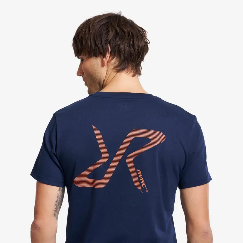 RevolutionRace Easy Graphic Logo T-shirt Slim Fit Herre Deep Navy