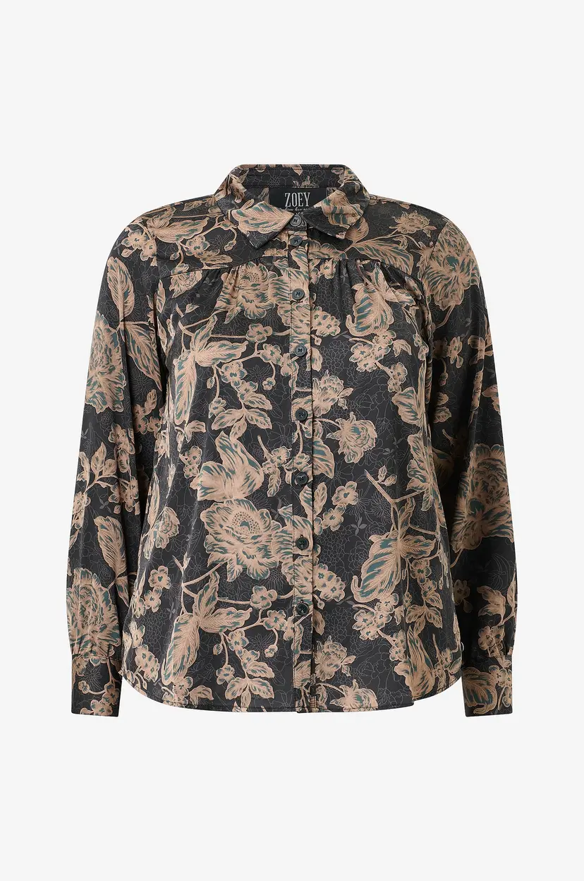 ZOEY Satengskjorte Lea Shirt - Brun