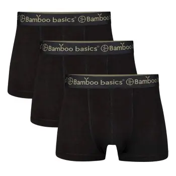 Bamboo basics Bamboo basics 3P Liam Short Leg Boxers Svart Small Herre