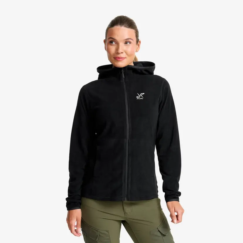 RevolutionRace Hiker Fleece Hoodie Dame Black