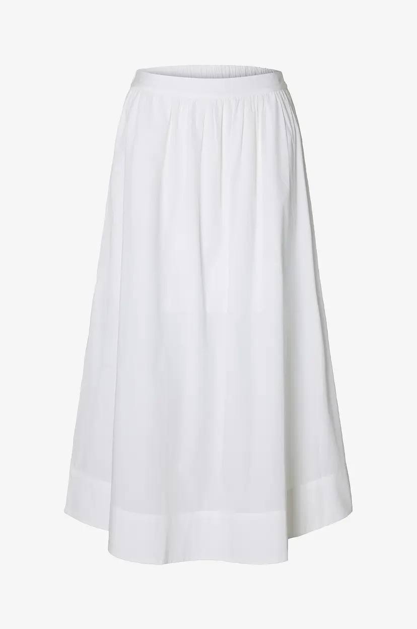 Selected Women Skjørt slfBlair HW Ankle Slit - Hvit