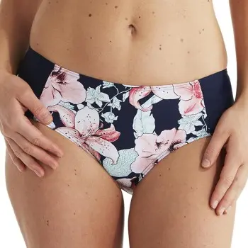 Damella Damella Scarlett Pink Lillies Tai Bikini Brief Blå/Rosa 36 Dame