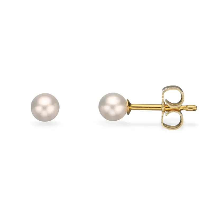 Scrouples Scrouples - 8 karat guld perle ørestikker 4-4,5mm - 1003