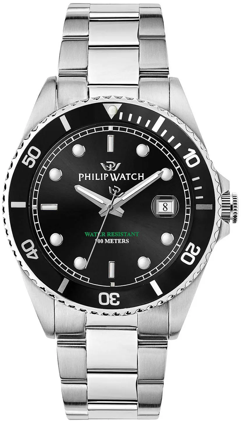 Philip Watch Philip Watch Herreklokke R8253597084 Caribe Sort/Stål Ø42 mm