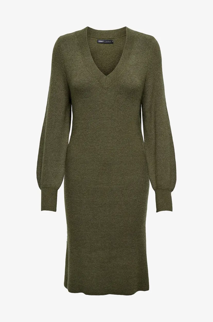 ONLY Kjole onlKatia LS V-neck Dress - Grønn