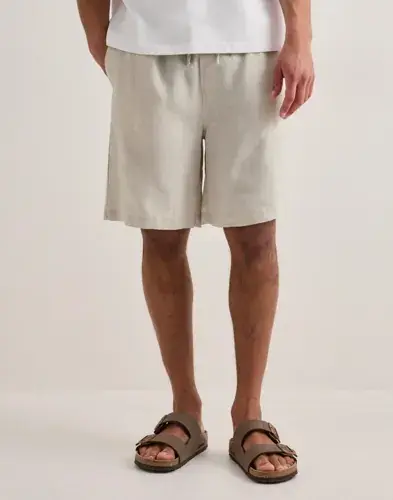Que Sera Sera Que Sera Sera Louis Linen Shorts Linshorts Beige