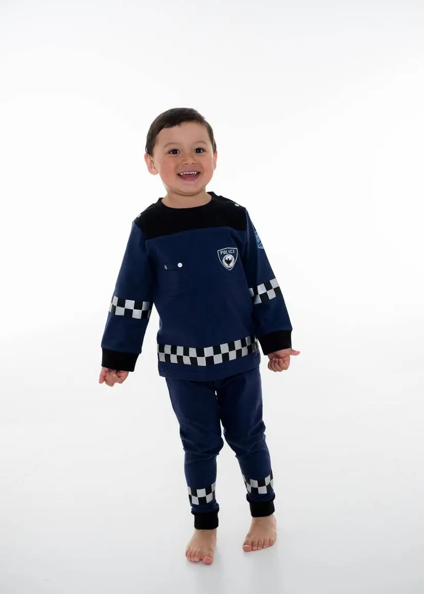 Salto Salto Politi Barn Pyjamas, Mørk Blå (86/92)