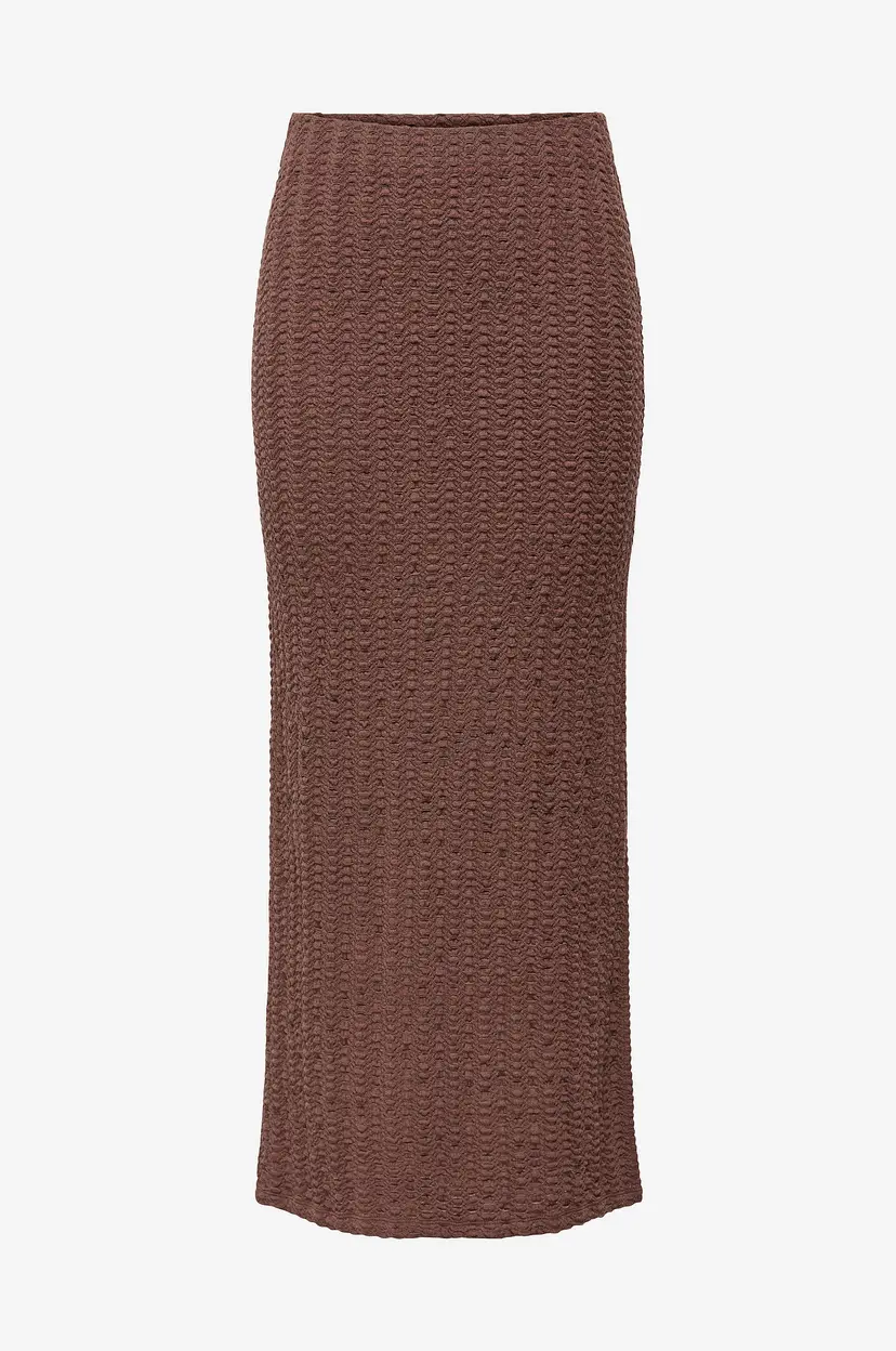 ONLY Maxi skjørt onlElla Long Slit - Brun