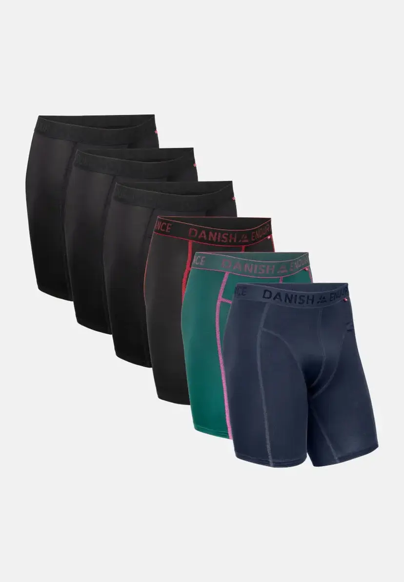 DANISH ENDURANCE DANISH ENDURANCE SPORT LANGE BOXERSHORTS Sort 3XL
