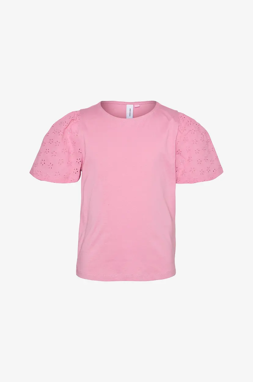 Vero Moda Girl Topp vmPanna Puff SS Top Jrs Girl - Rosa