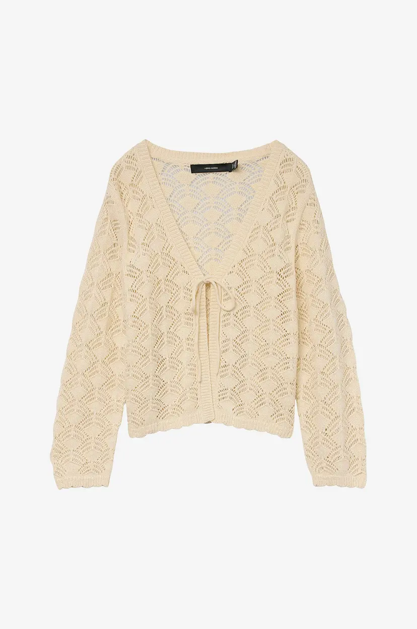 Vero Moda Kardigan vmNewverena 3/4 V-neck Cardigan - Beige