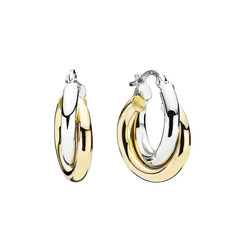 Lund Lund Copenhagen - 8 karat creoler i 2 farver guld - 309512