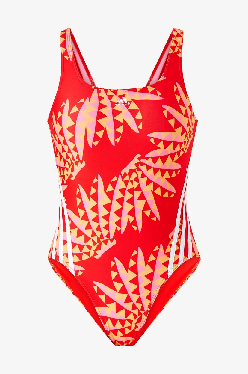 Adidas Sport Performance Badedrakt Farm Rio 3-stripes Swimsuit - Rød