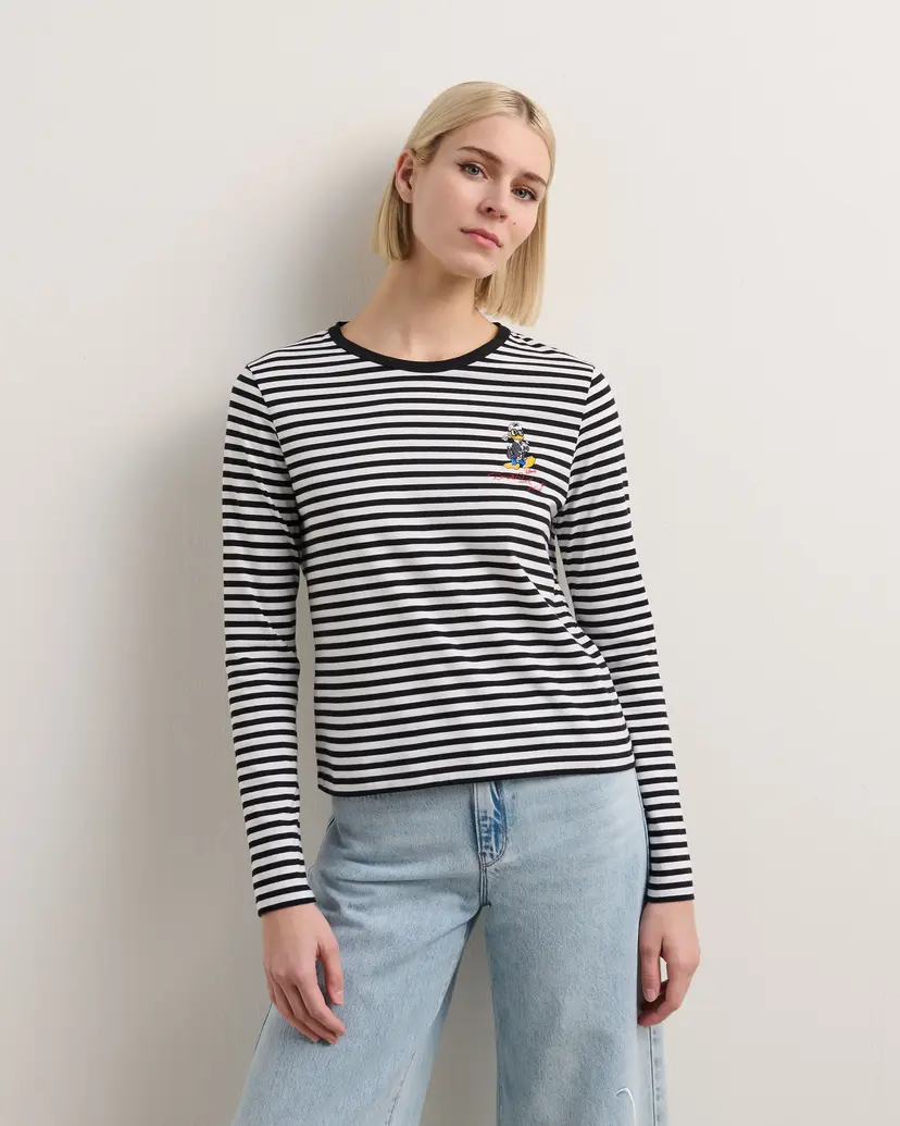 Karl Lagerfeld Karl Lagerfeld KL X Disney Stripe White Sweatshirt