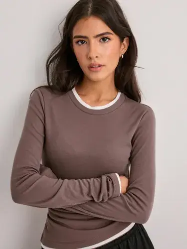 Nelly Nelly - Brun - Double Look LS Top