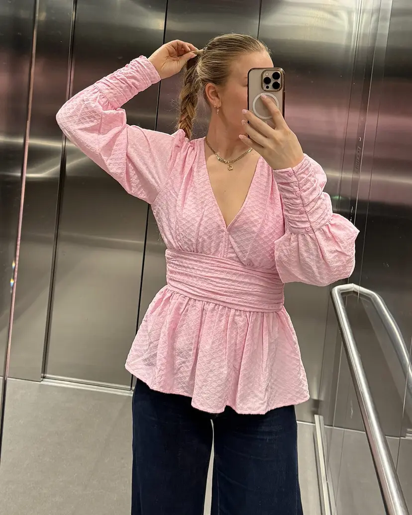 Pieces Topp Monika Flounce