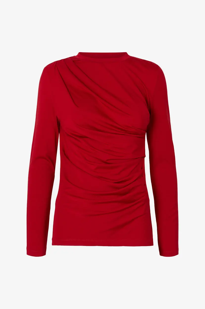 Selected Women Topp Slfilina LS Top - Rød