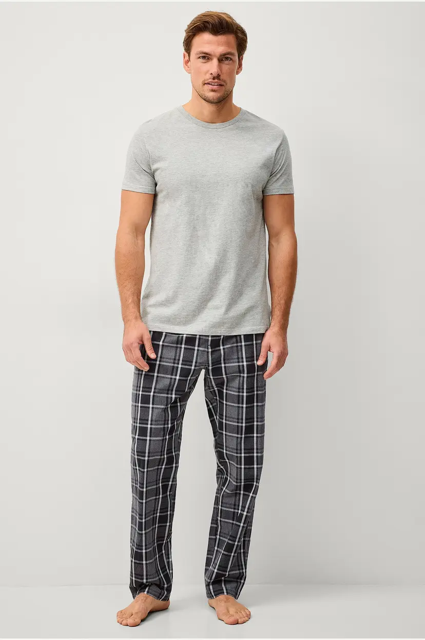 Ellos Collection Pysjbukser i poplin - Svart