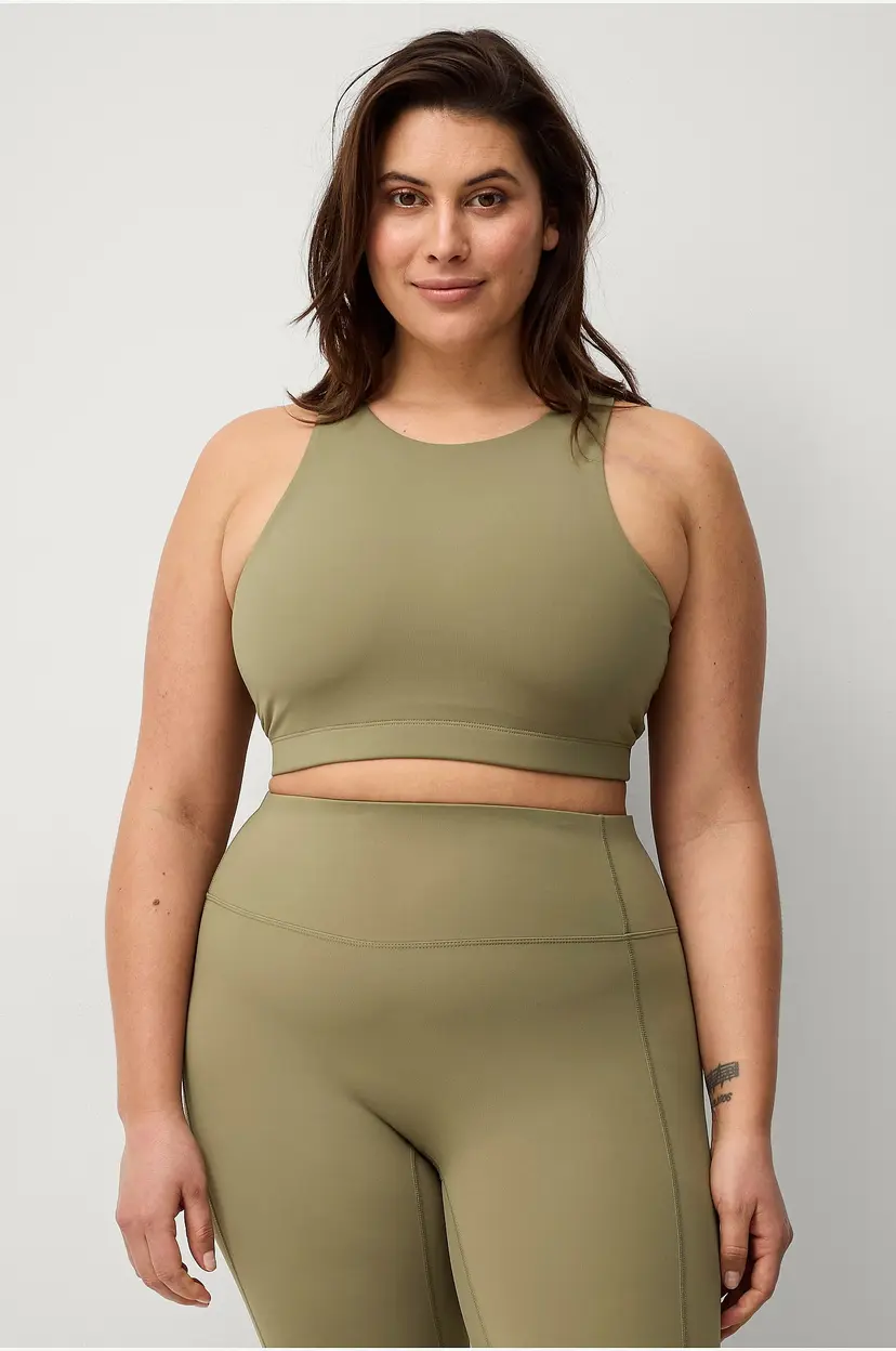 Ellos STUDIO Sports-BH Studio Bra High Neck Core - Grønn