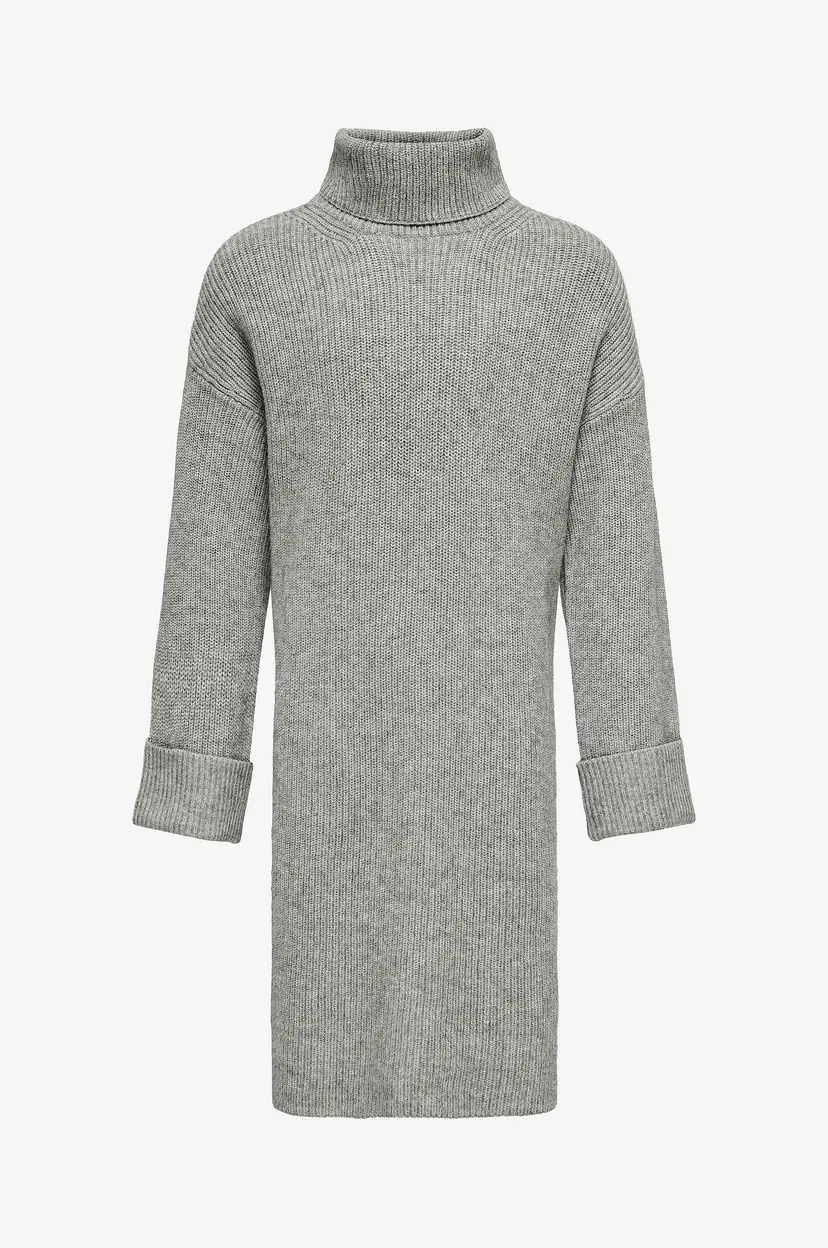 Kids Only Kjole kogAnne LS Rollneck Knt - Grå