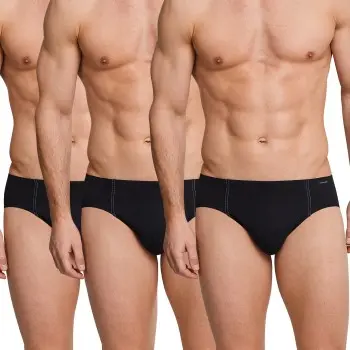 Schiesser Schiesser 3P Essentials Super Mini Briefs Svart bomull Medium Herre