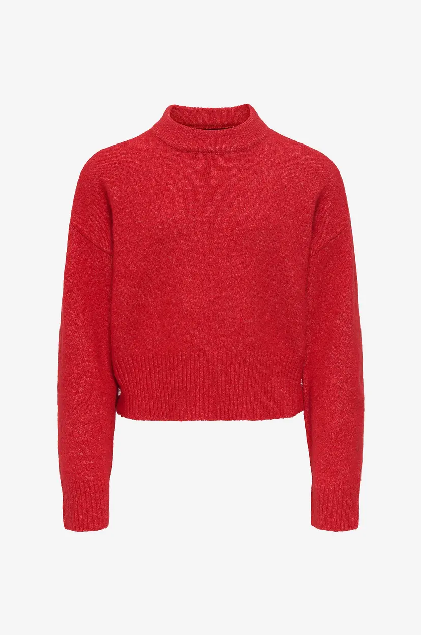 Kids Only Pullover KogRene Life LS Button O-neck CP KN - Rød