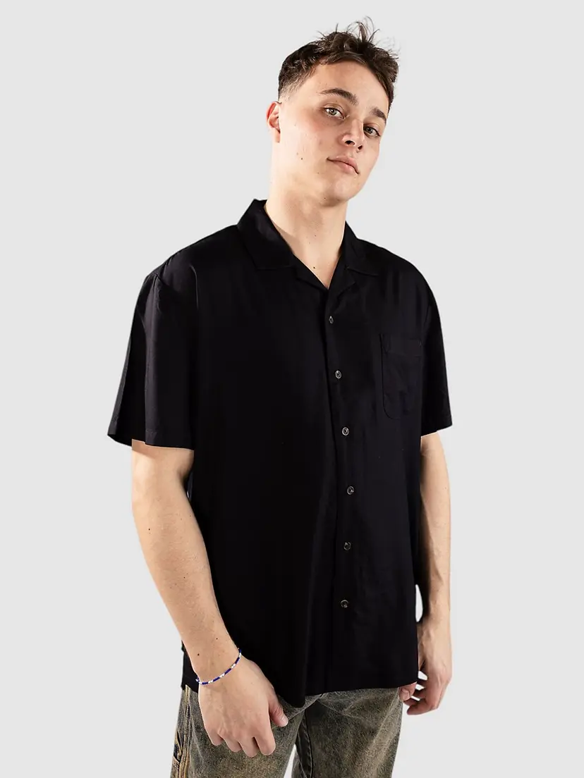 Brixton Brixton Bunker Camp Collar Skjorte svart
